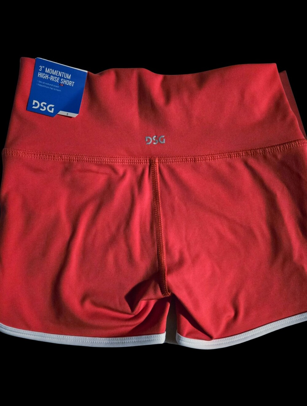 DSG Girl's Coral Red High-Rise 3" Athletic Shorts Small 8/9